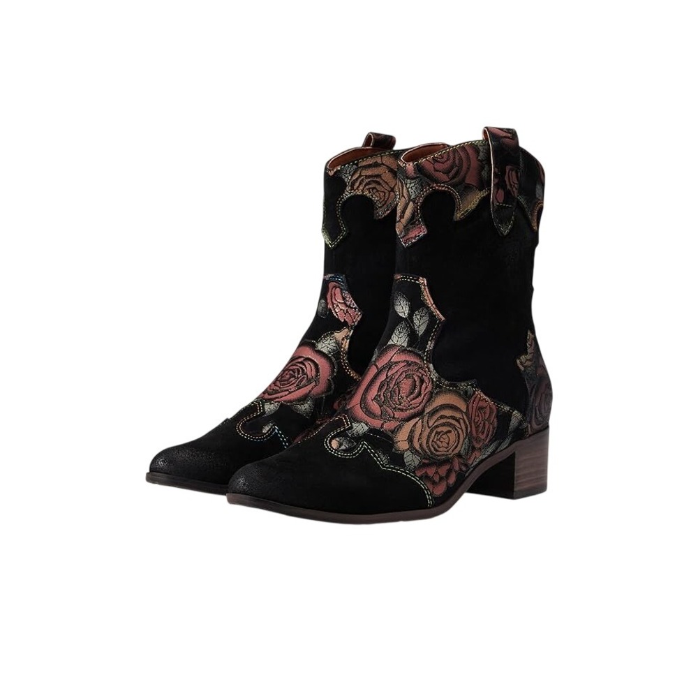 L'Artiste Women's Ladyluck-Shine Western Boots Size 7.5 Cowboy Leather